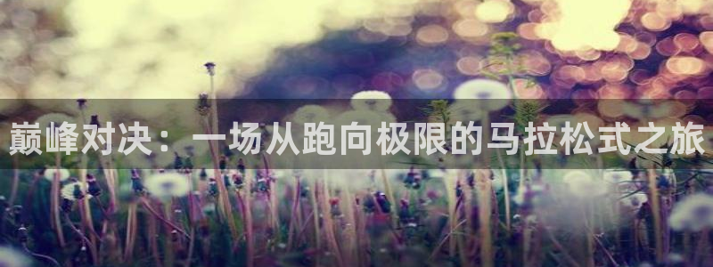 凯发官方正版app集团：巅峰对决：一场从跑向极限的马