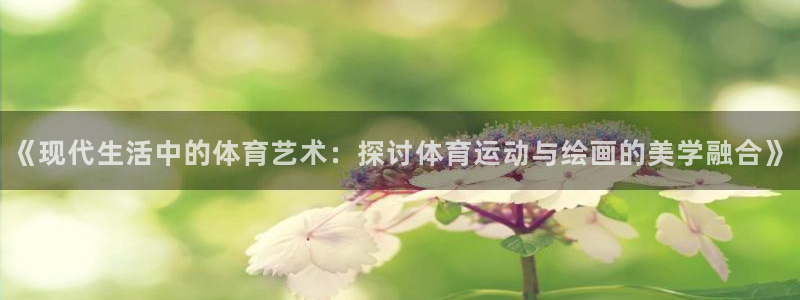 凯发官网下载招商电话号码是多少：《现代生活中的体育艺术：探讨